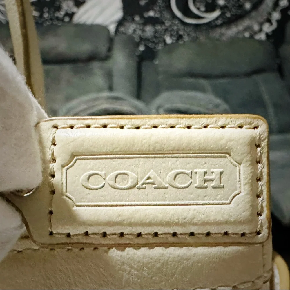 Vintage Coach soho shoulder bag Cream and Tan Women's tote Bag - Picture 11 of 17